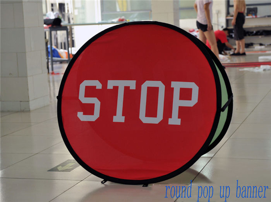 Small Round Trade Show Banners Stand For Indoor Display 100*100cm