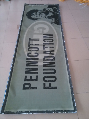 Double Sided Vinyl Mesh Banner Outside With Copper Grommets Uv Resistant