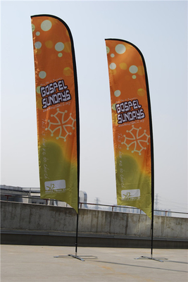 Durable Double Sides Advertisement Beach Flag Banner Dye Sublimation Printing