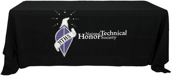 Custom Logo Printed Tension Fabric Displays Table Runners on 230g knitted fabric
